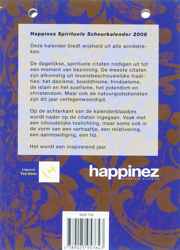 Achterkant van 2008