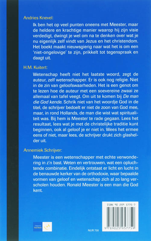 Achterkant van De man die God kende