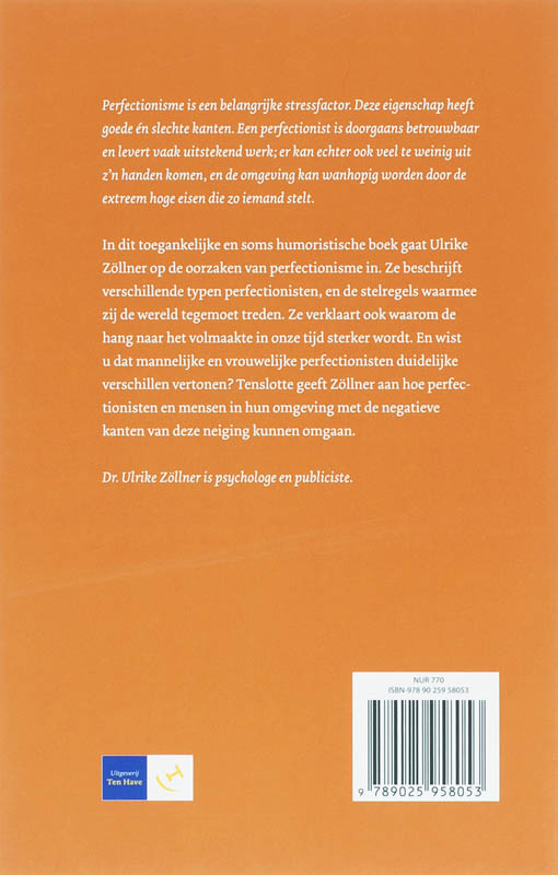 Achterkant van De kunst om niet perfect te zijn