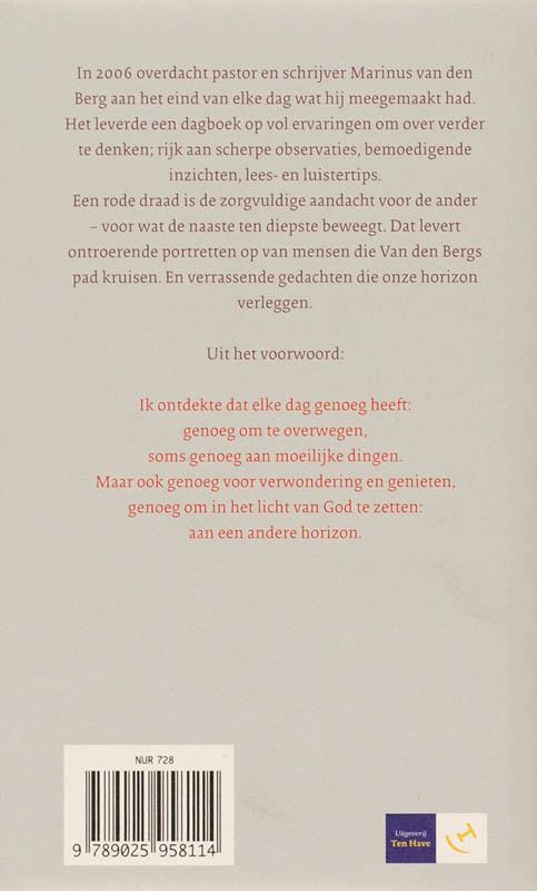 Achterkant van De dag heeft genoeg