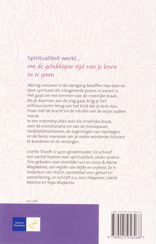 Achterkant van Spiritualiteit werk in de overgang