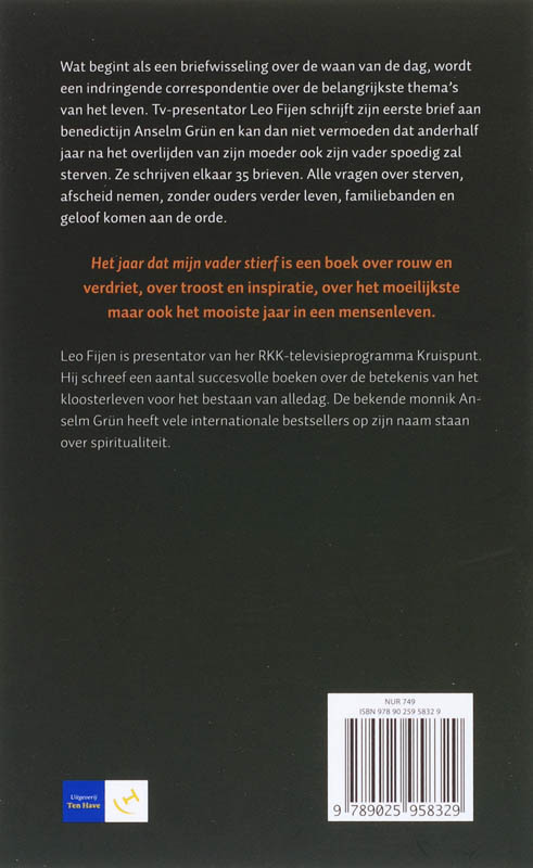 Achterkant van Het jaar dat mijn vader stierf