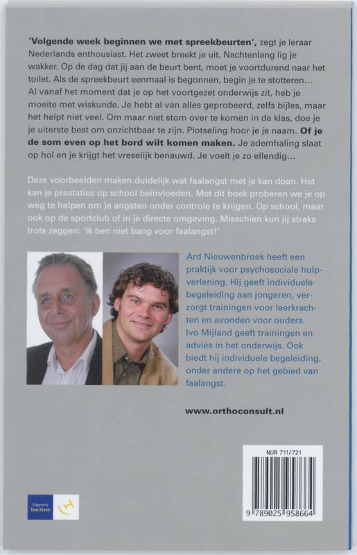 Achterkant van Succes met faalangst