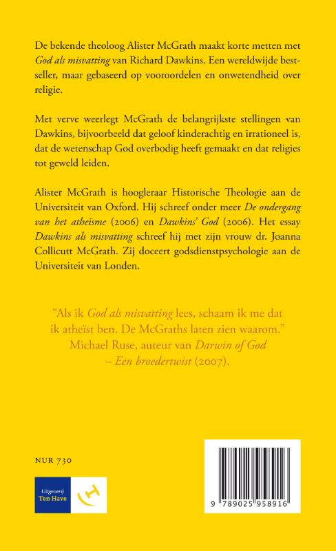 Achterkant van Dawkins als misvatting