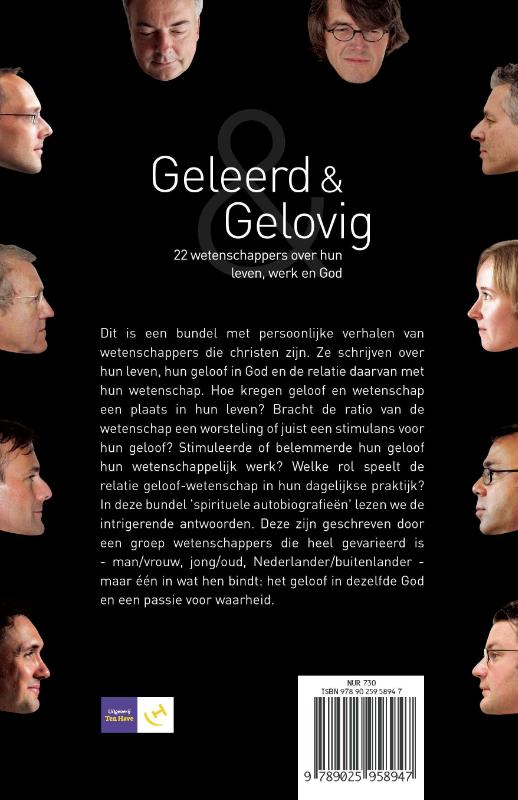 Achterkant van Geleerd en gelovig