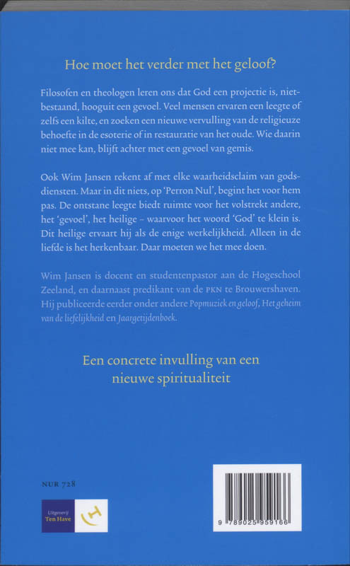 Achterkant van Voorbij de leegte