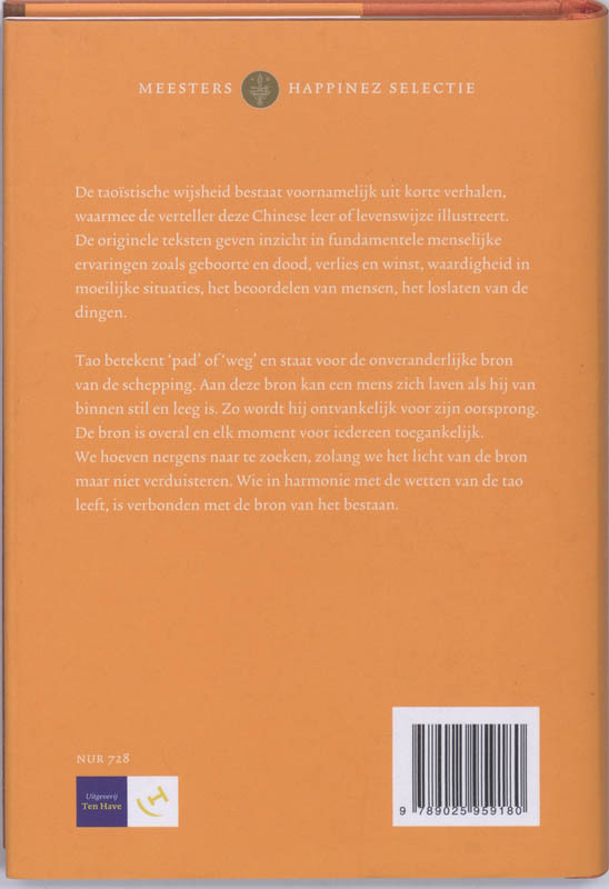 Achterkant van De mooiste wijze teksten uit de Tao