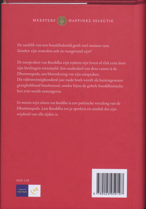Achterkant van De mooiste wijze teksten van Boeddha