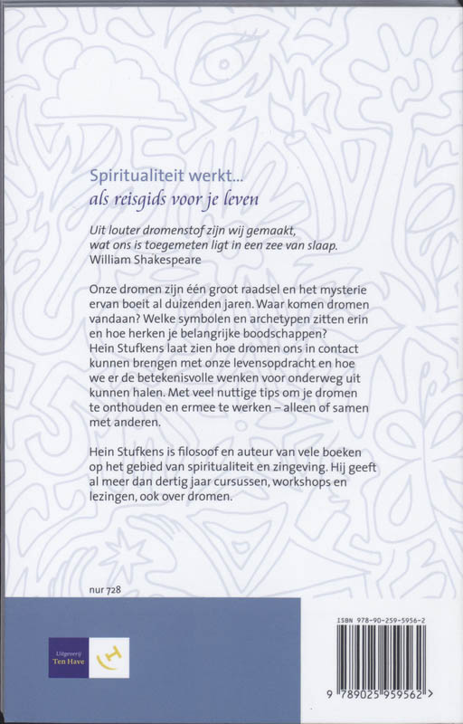 Achterkant van Spiritualiteit werkt in dromen