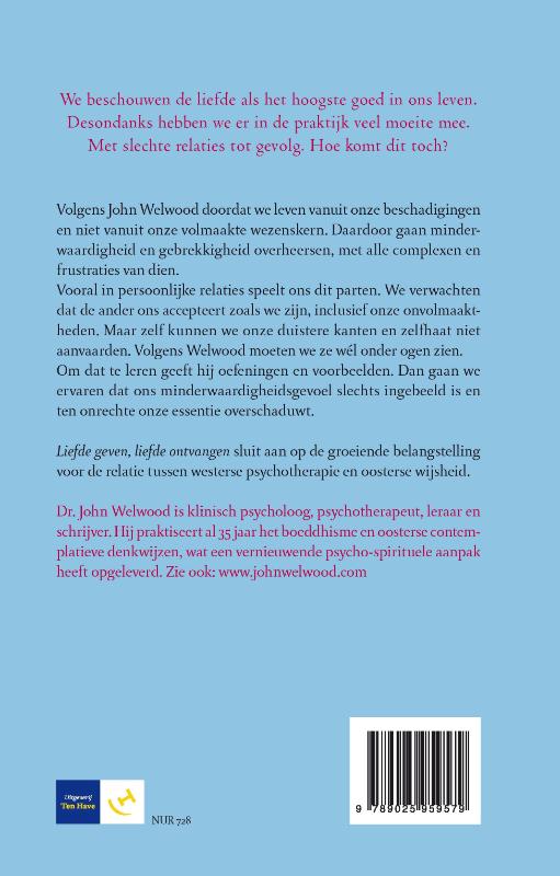 Achterkant van Liefde geven, liefde ontvangen
