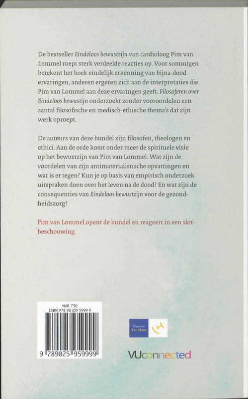 Achterkant van Filosoferen over Eindeloos bewustzijn