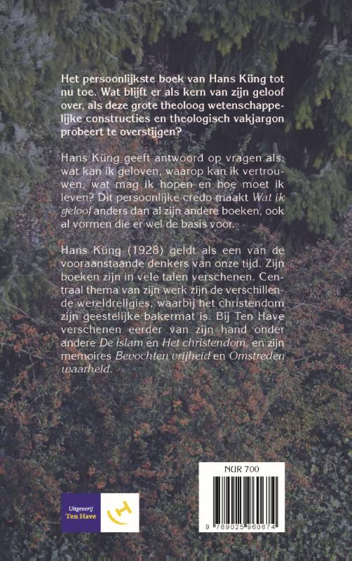 Achterkant van Wat ik geloof