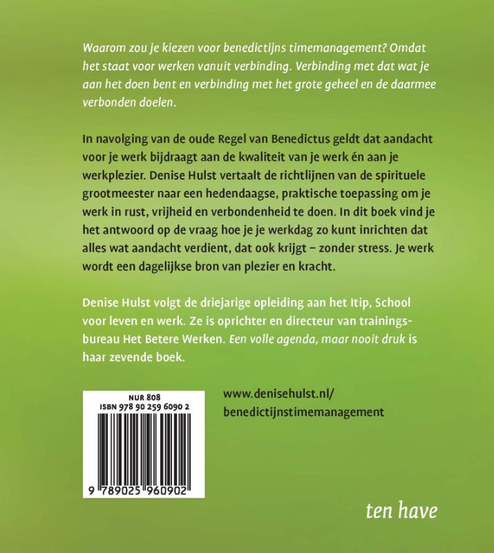 Achterkant van Een volle agenda, maar nooit druk