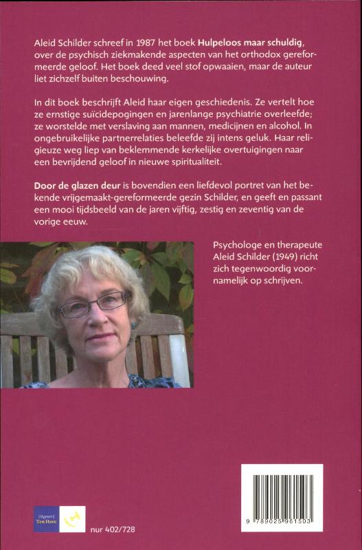 Achterkant van Door de glazen deur