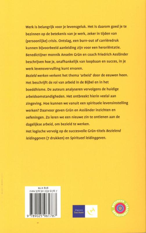 Achterkant van Bezield werken