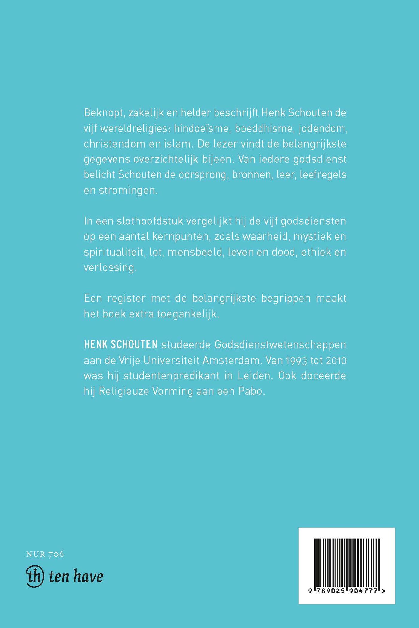 Achterkant van De vijf religies van de wereld