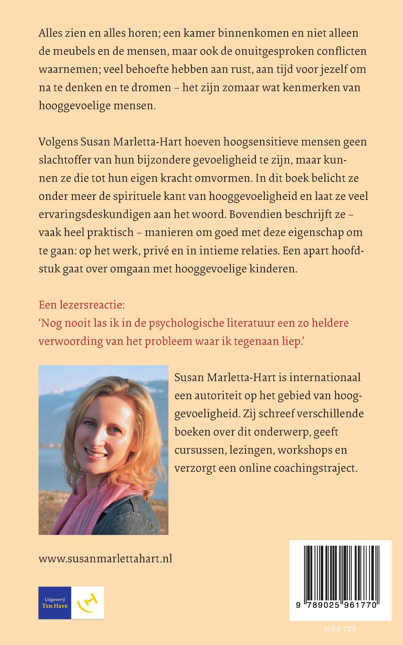 Achterkant van Leven met hooggevoeligheid