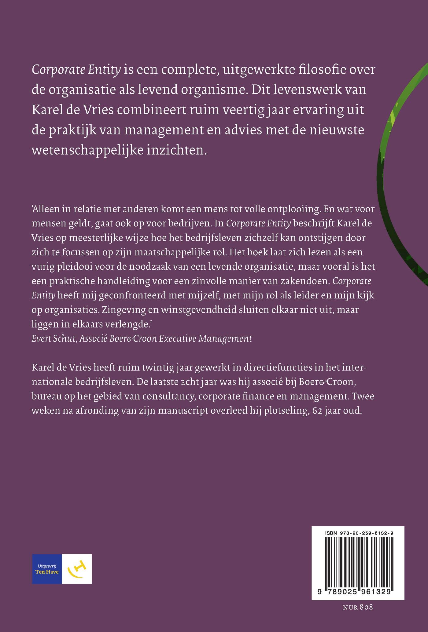 Achterkant van Corporate Entity