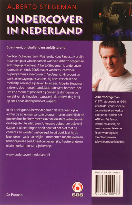 Achterkant van Undercover in Nederland