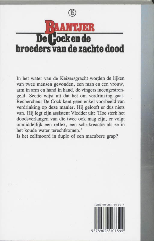 Achterkant van De Cock en de broeders van de zachte dood