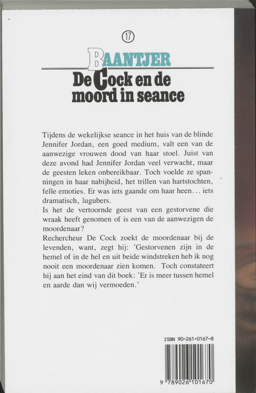 Achterkant van De Cock en de moord in seance