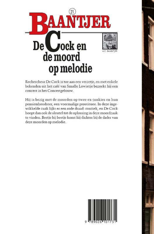 Achterkant van De Cock en de moord op melodie