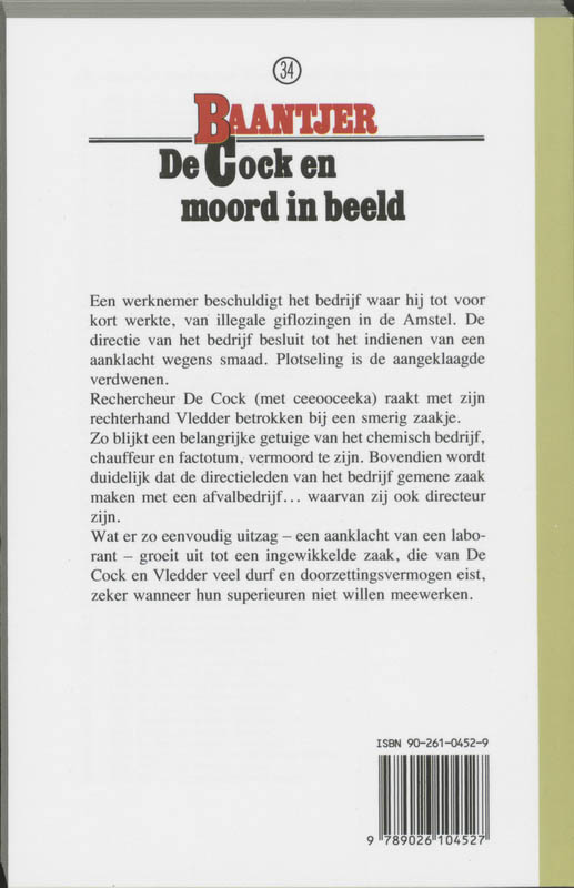 Achterkant van De Cock en moord in beeld