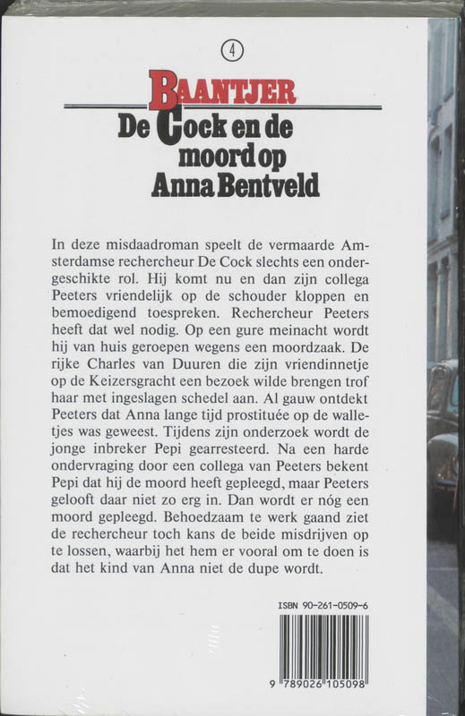 Achterkant van De Cock en de moord op Anna Bentveld