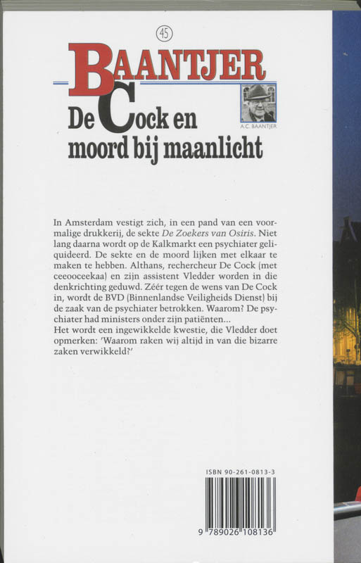 Achterkant van De Cock en moord bij maanlicht
