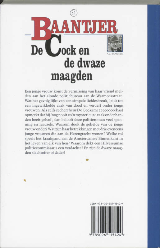 Achterkant van De Cock en de dwaze maagden