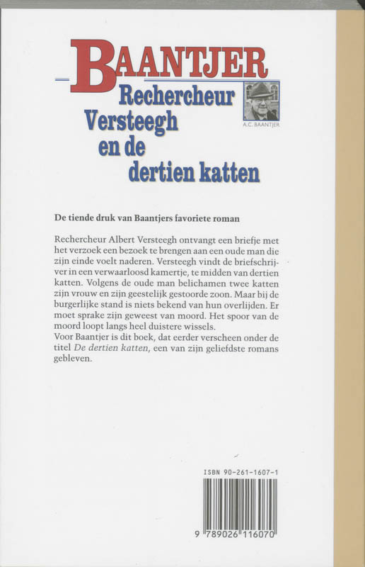Achterkant van Rechercheur Versteegh en de dertien katten