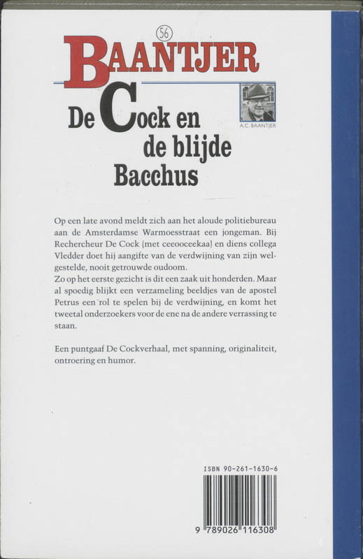 Achterkant van De Cock en de blijde Bacchus