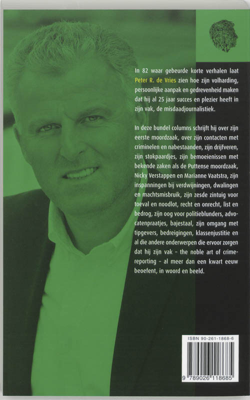 Achterkant van De moord die nooit mag verjaren