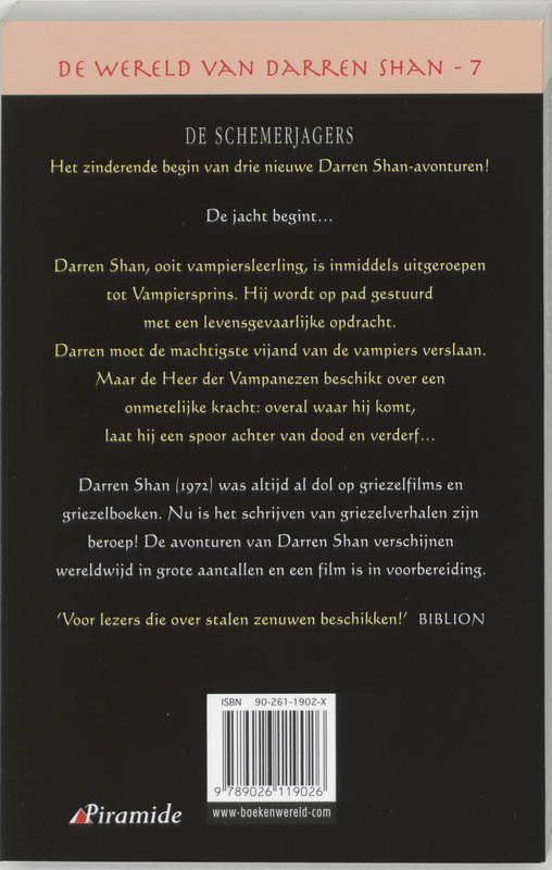 Achterkant van De schemerjagers