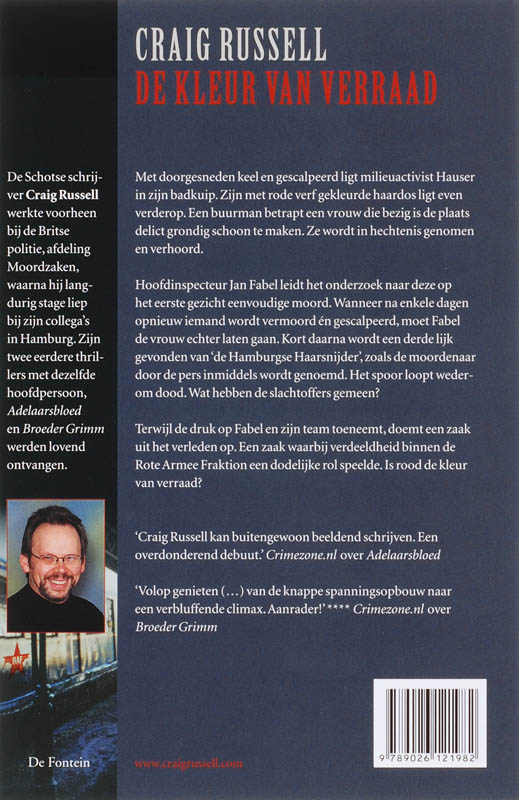 Achterkant van De kleur van verraad