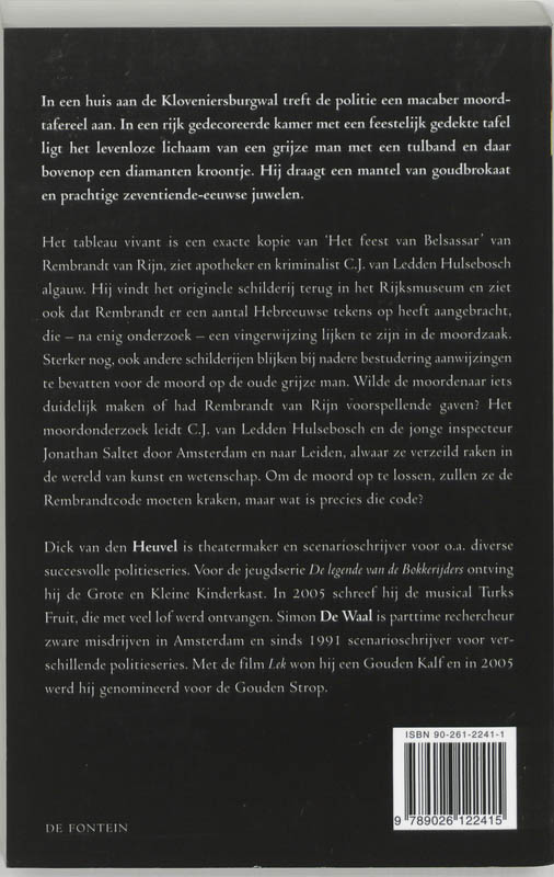 Achterkant van De Rembrandtcode