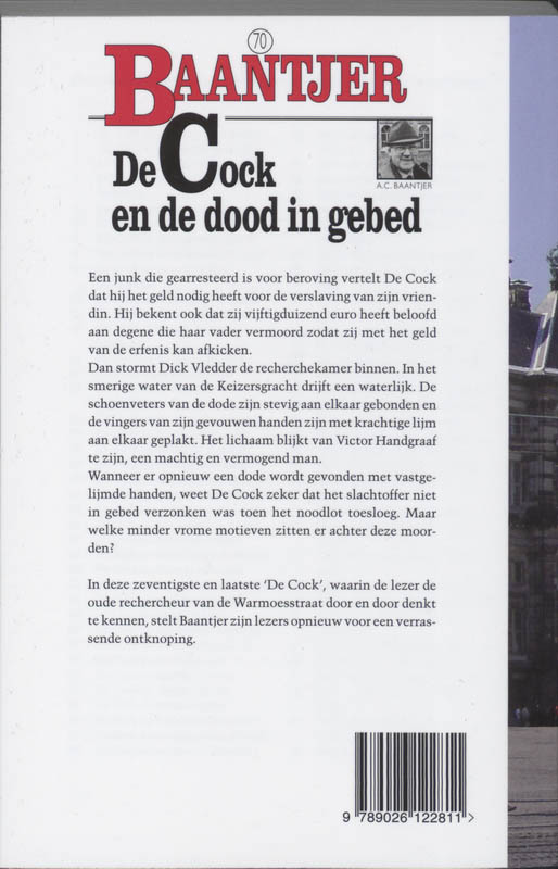 Achterkant van De Cock en de dood in gebed
