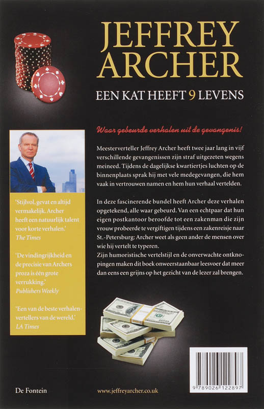 Achterkant van Een kat heeft 9 levens