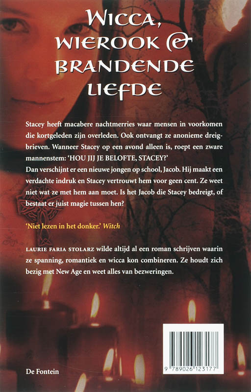 Achterkant van Wicca, wierook & brandende liefde