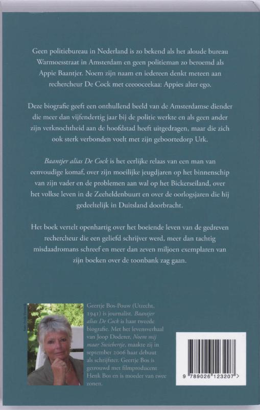 Achterkant van Baantjer alias De Cock