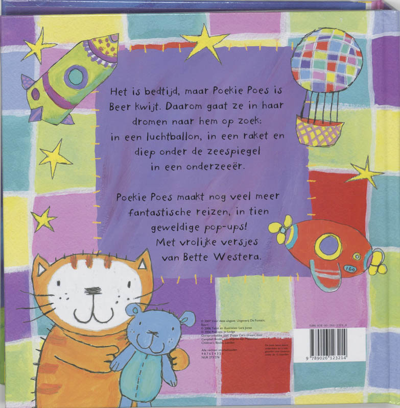 Achterkant van Poekie Poes in Dromenland