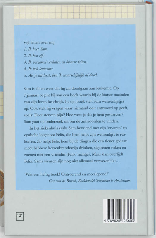 Achterkant van Als je dit leest, ben ik dood
