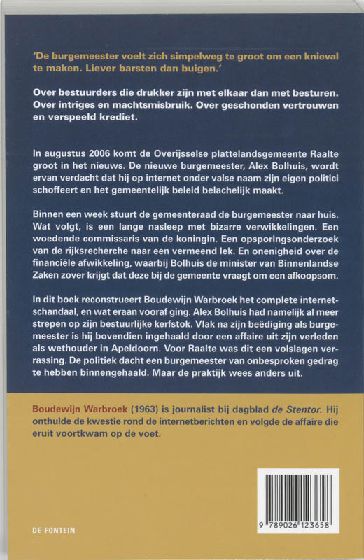 Achterkant van De val van een burgemeester