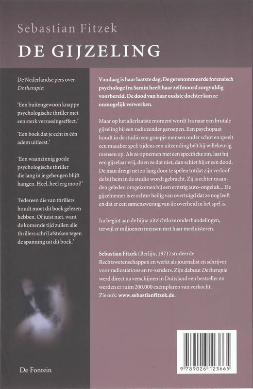 Achterkant van De gijzeling