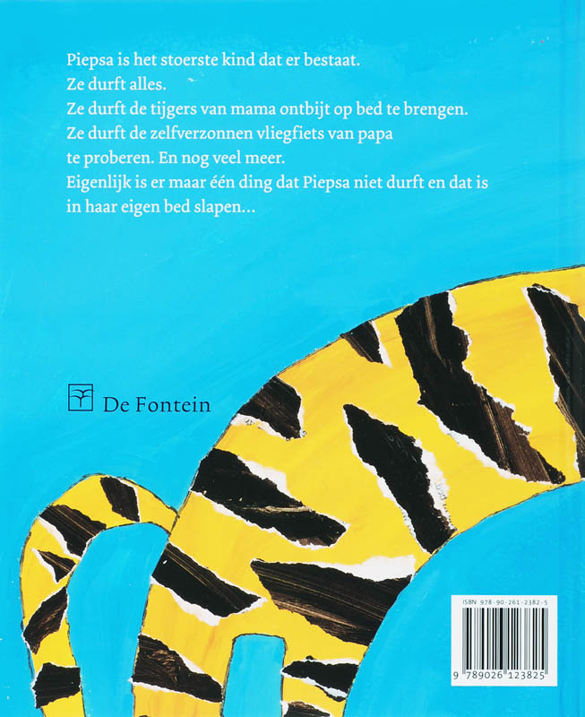 Achterkant van Piepsa durft alles