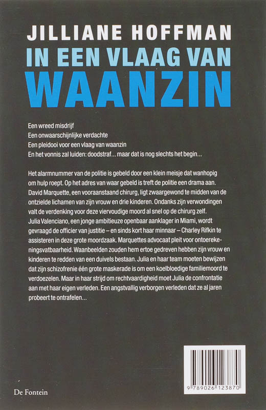 Achterkant van In een vlaag van waanzin