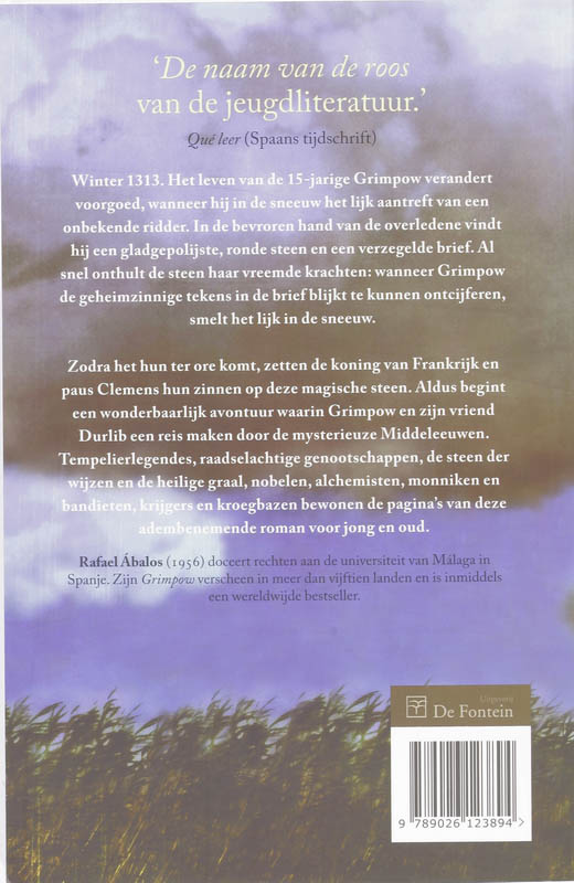 Achterkant van Grimpow het geheim der wijzen