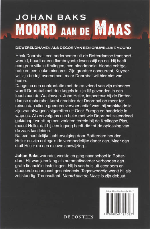 Achterkant van Moord aan de Maas