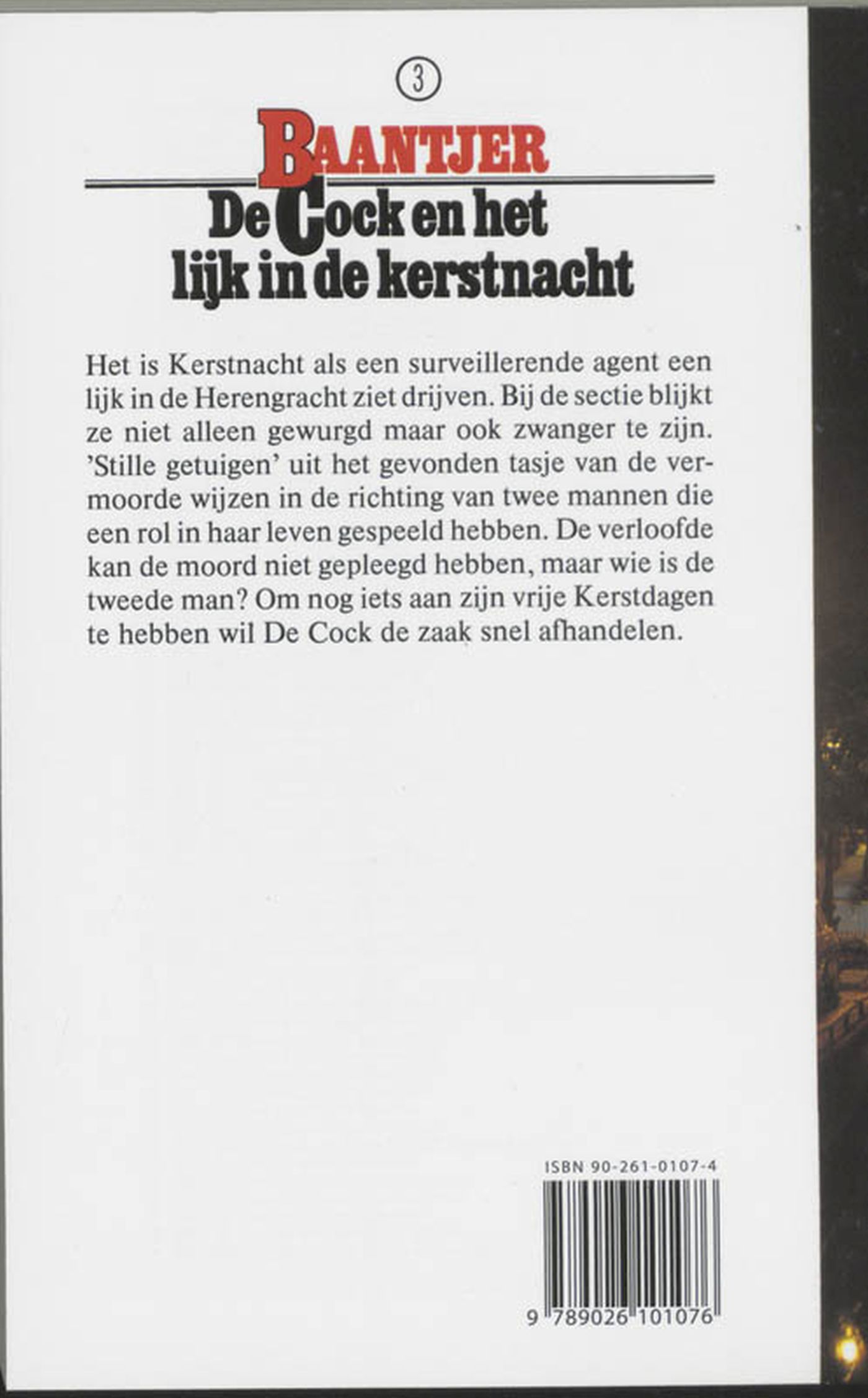 Achterkant van De Cock en het lijk in de kerstnacht