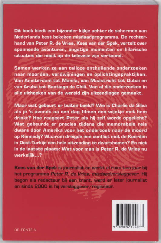 Achterkant van Achter de schermen bij Peter R. de Vries
